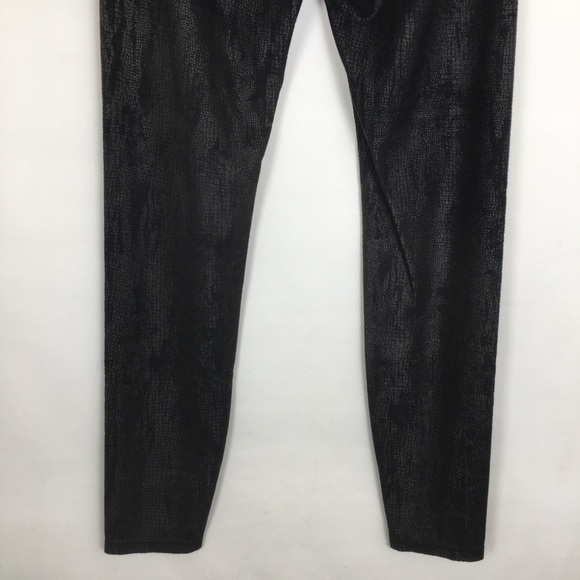 Yummie Women’s Black Snakeskin Leggings High Waist Full Length Pants Size M - Picture 7 of 10